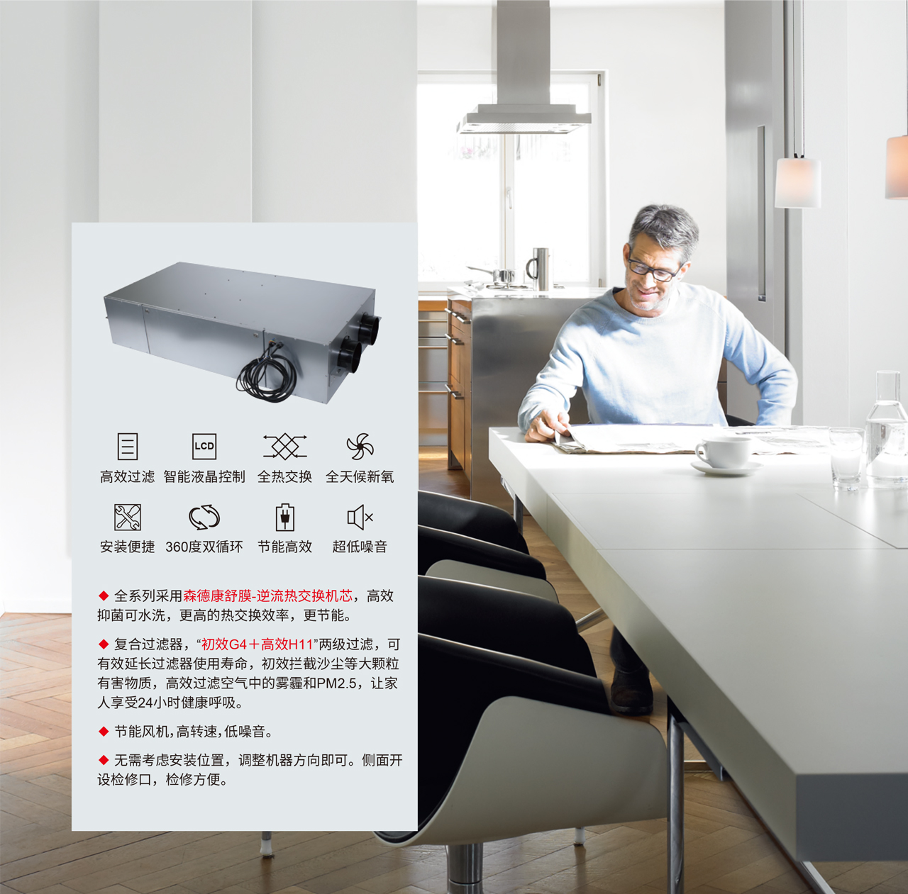 森德康舒安新風換氣機CA-D8系列